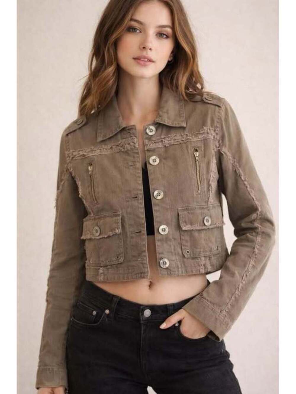 VIntage  Escio military-style cargo jacket New , Medium